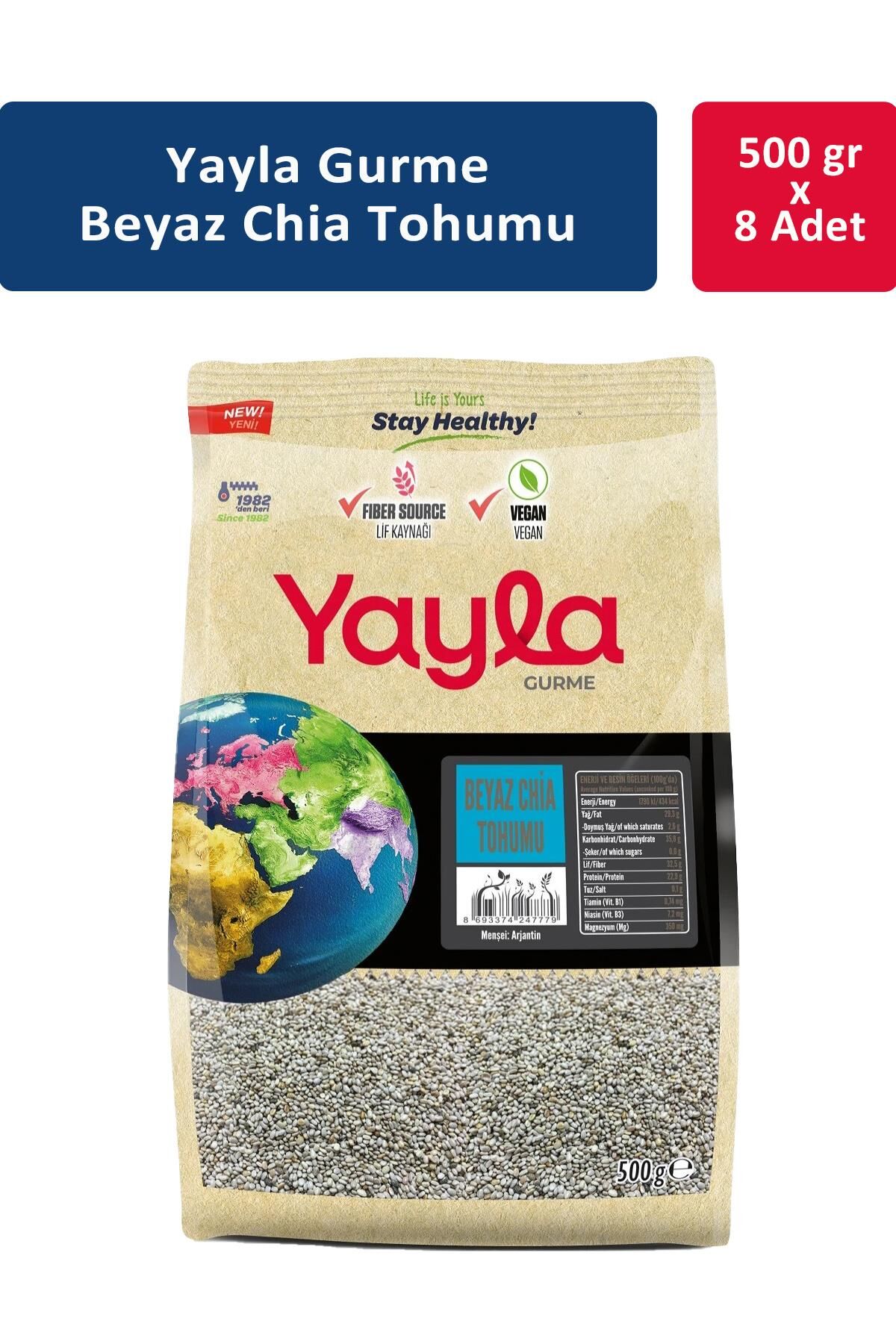 Yayla Beyaz Chia Tohumu 500 gr x 8 Adet