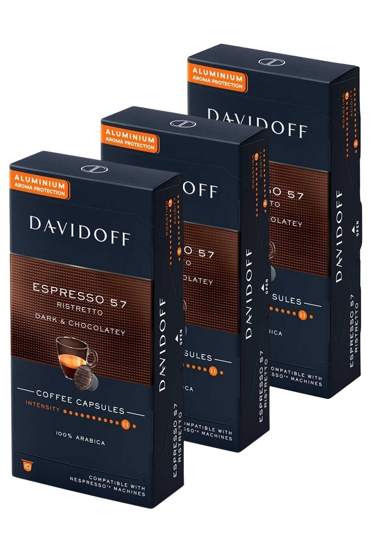 Davidoff Espresso 57 Ristretto Dark & Chocolatey Kapsül Kahve x 3 Adet