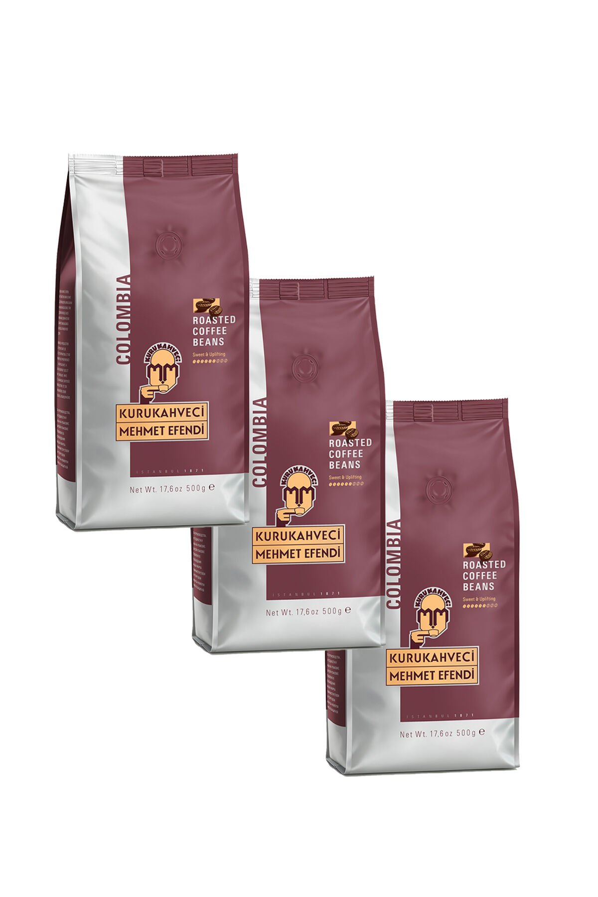 Mehmet Efendi Colombian Çekirdek Kahve 500 gr 3'lü