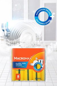 Macromax Klasik Yeşil Sünger 8'li