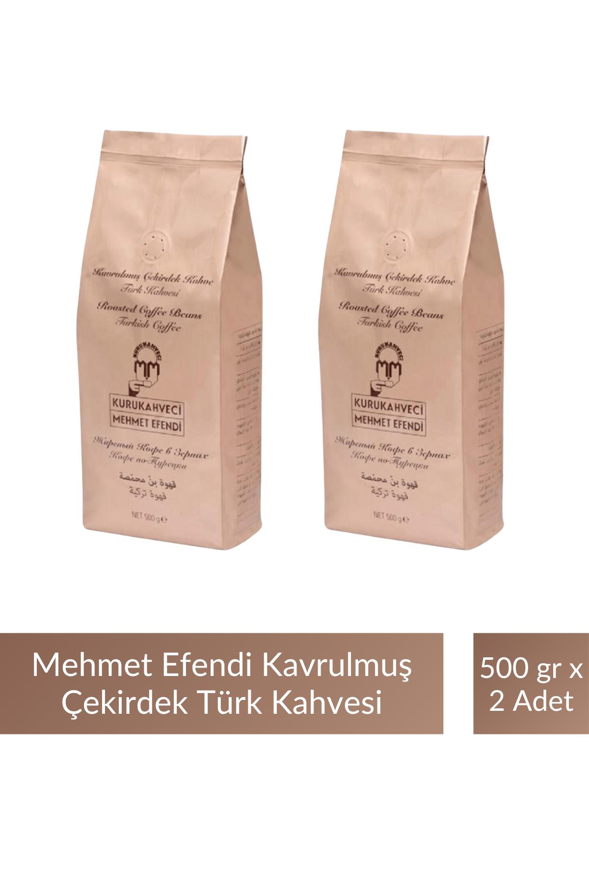 Mehmet Efendi Kavrulmuş Çekirdek Türk Kahve 500 gr x 2 Adet