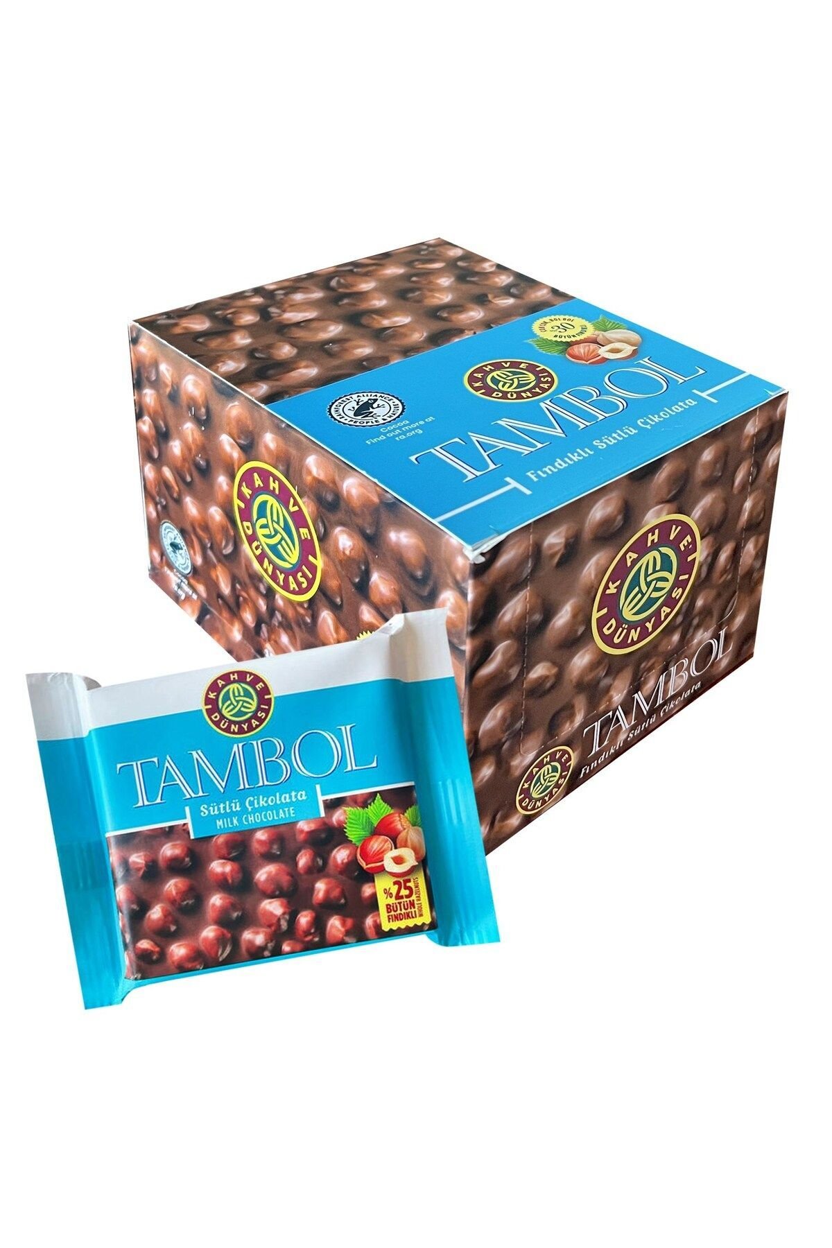 Kahve Dünyası Tambol Sütlü Fındıklı Çikolata 77 gr x 10  Adet