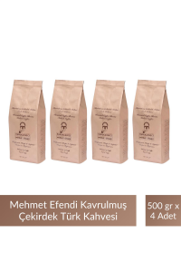 Mehmet Efendi Kavrulmuş Çekirdek Türk Kahve 500 gr x 4 Adet