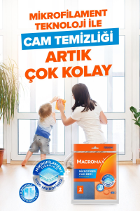 Macromax Mikrofiber Cam Bezi 2'li x 3 Adet
