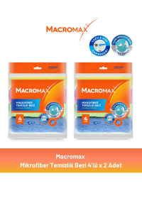Macromax Mikrofiber Açık Temizlik Bezi 4'lü x 2 Adet
