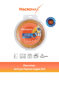 Macromax Airfryer Pişirme Kağıdı 25'li