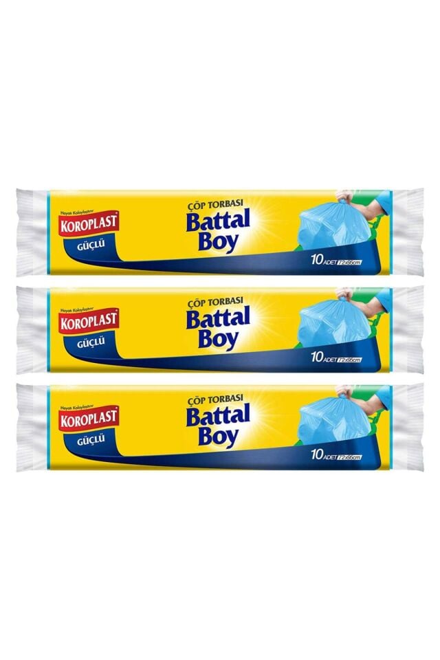 Battal Boy Çöp Torbası 10'lu X 3 Adet