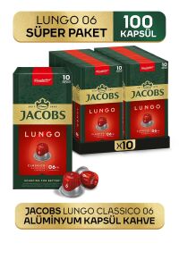 Jacobs Lungo 6 Classico Kapsül Kahve 10 X 10 Paket (100 Adet) Nespresso Uyumlu