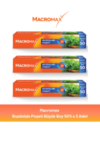 Macromax Buzdolabı Poşeti Büyük Boy 50'li x 3 Adet