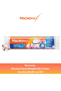 Macromax Büzgülü Manolya Çöp Torbası Orta Boy 15'li