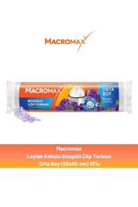 Macromax Büzgülü Leylak Çöp Torbası Orta Boy 10'lu