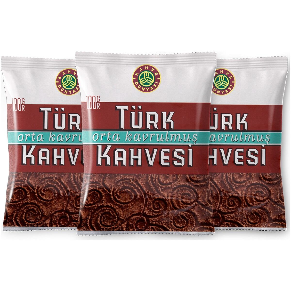 Orta Kavrulmuş Türk Kahvesi 100 gr 3'lü Paket