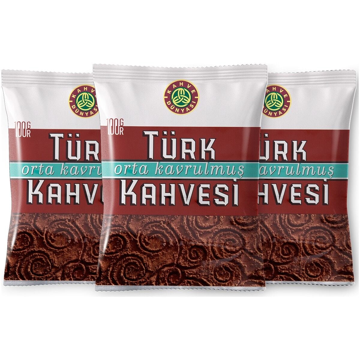 Orta Kavrulmuş Türk Kahvesi 100 gr 3'lü Paket