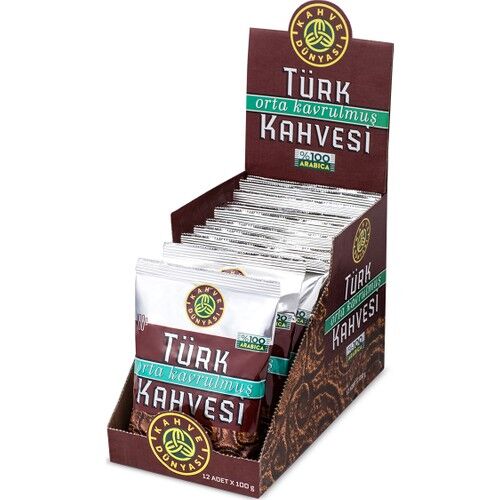 Kahve Dünyası 12li Eko Paket Orta Kavrulmuş Türk Kahvesi 100gr