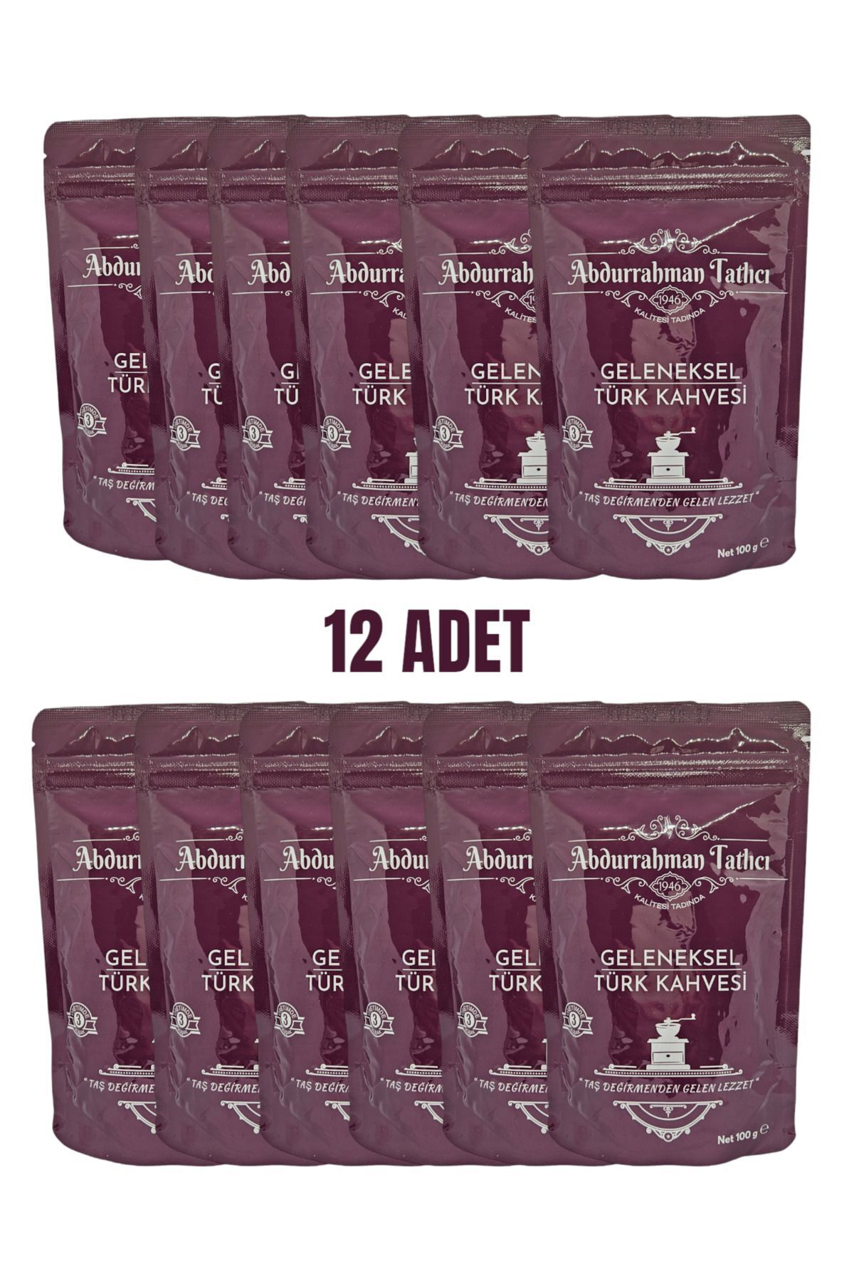 Abdurrahman Tatlıcı Geleneksel Türk Kahvesi 100 gr × 12 Adet