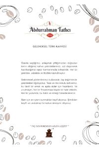 Abdurrahman Tatlıcı Geleneksel Türk Kahvesi 100 gr × 4 Adet