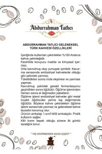 Abdurrahman Tatlıcı Geleneksel Türk Kahvesi 100 gr × 4 Adet