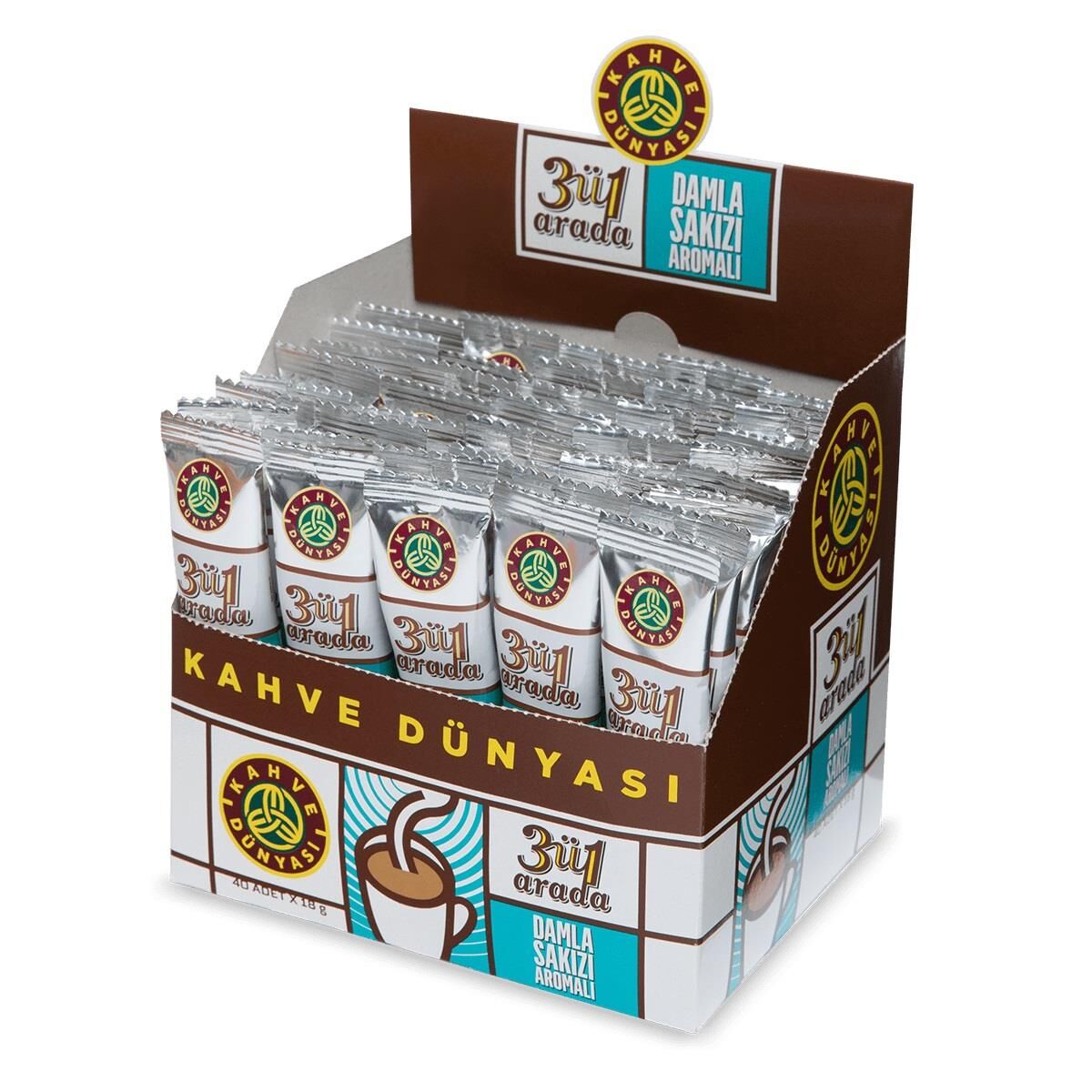 Kahve Dünyası 3in1 ARADA DAMLA SAKIZLI 40 x 18 gr