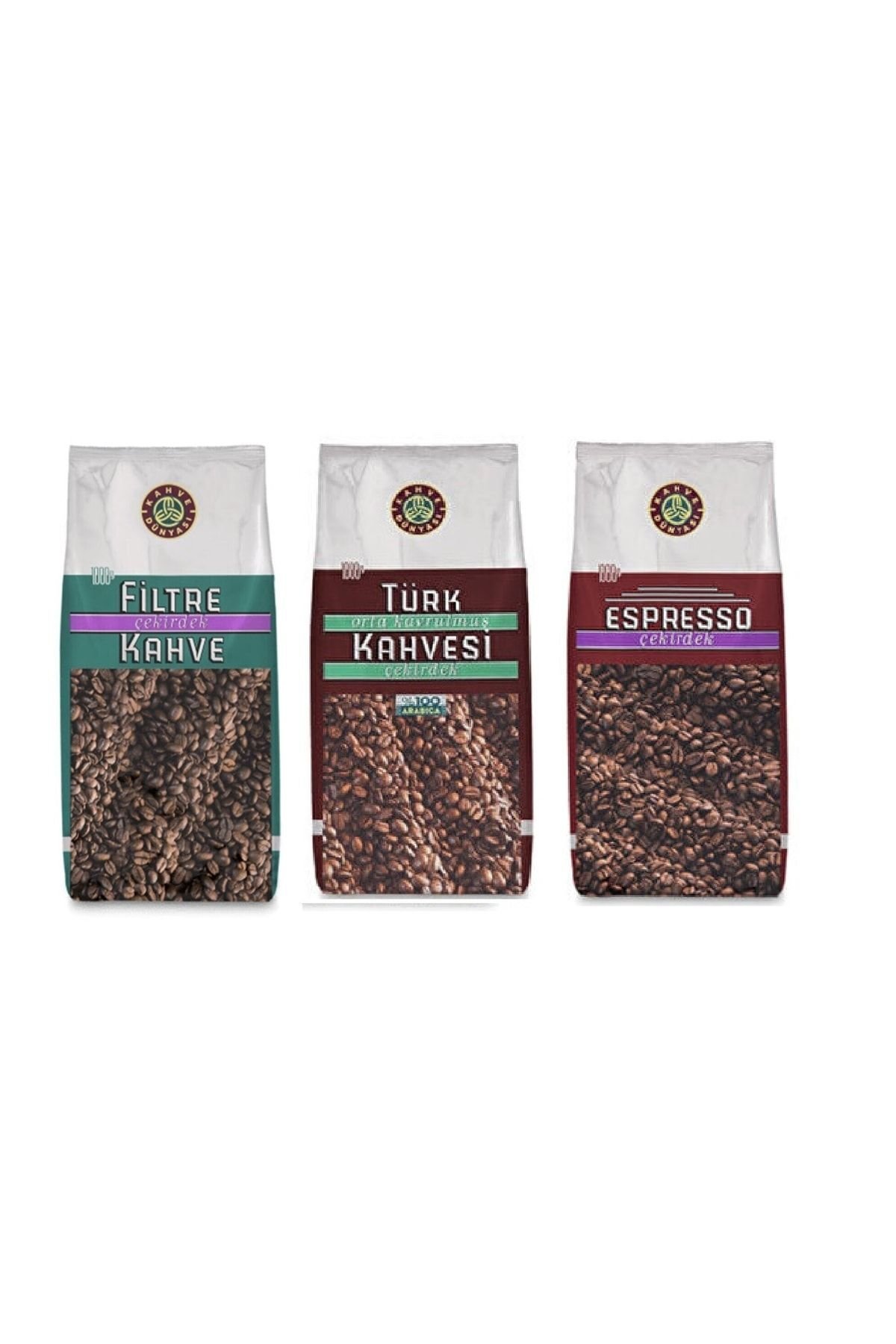Kahve Dünyası Çekirdek Kahve Tanışma Paketi 1 kg x 3 Adet