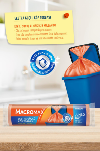Macromax Ekstra Güçlü Çöp Torbası Jumbo Boy 10'lu