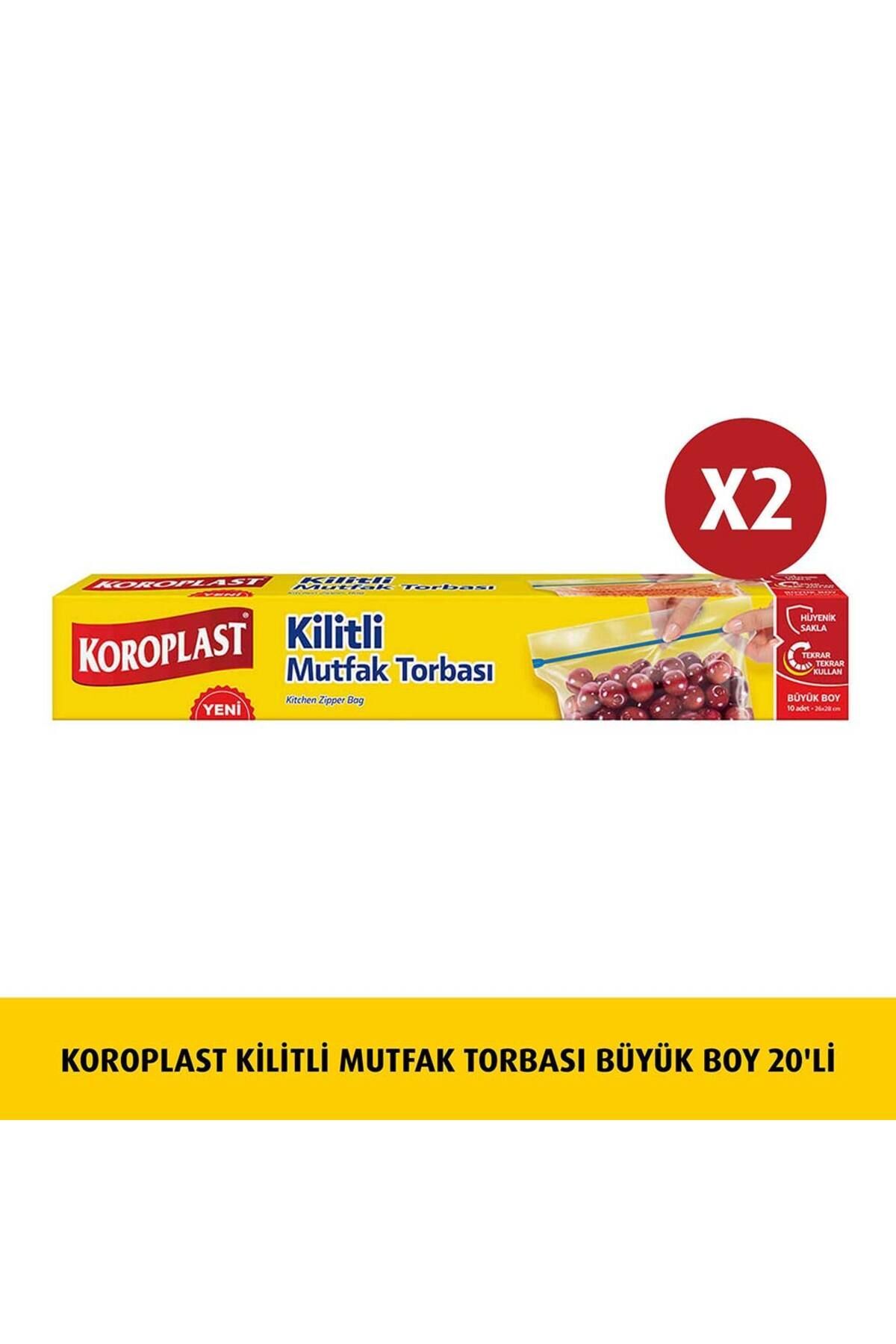 Kilitli Mutfak Torbası Büyük Boy 10'lu X 2 Adet