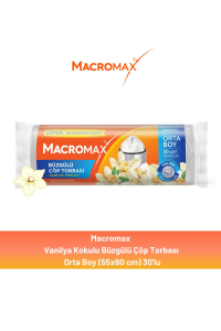 Macromax Büzgülü Vanilya Çöp Torbası Orta Boy 30'lu
