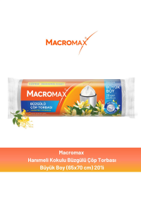Macromax Büzgülü Hanımeli Çöp Torbası Büyük Boy 20'li