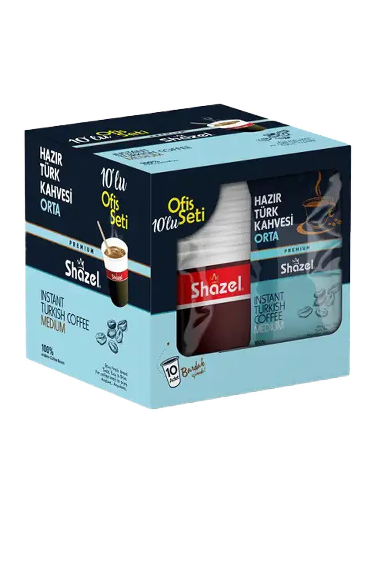 Shazel Ofis Seti Hazır Orta Türk Kahvesi 10 x 9 gr