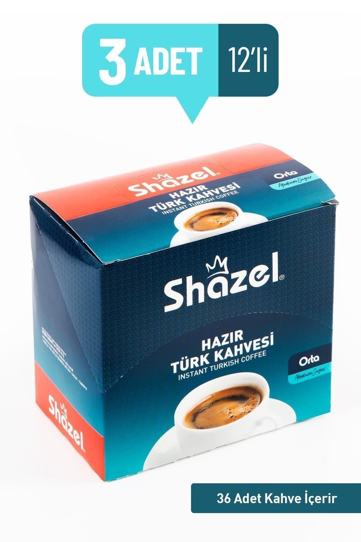 Shazel Ofis Seti Hazır Orta Türk Kahvesi 10 x 9 gr x 3 Adet