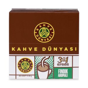 Kahve Dünyası 3ü1 Fındık Aromalı Kahve 40 x 18 gr x 4 Adet