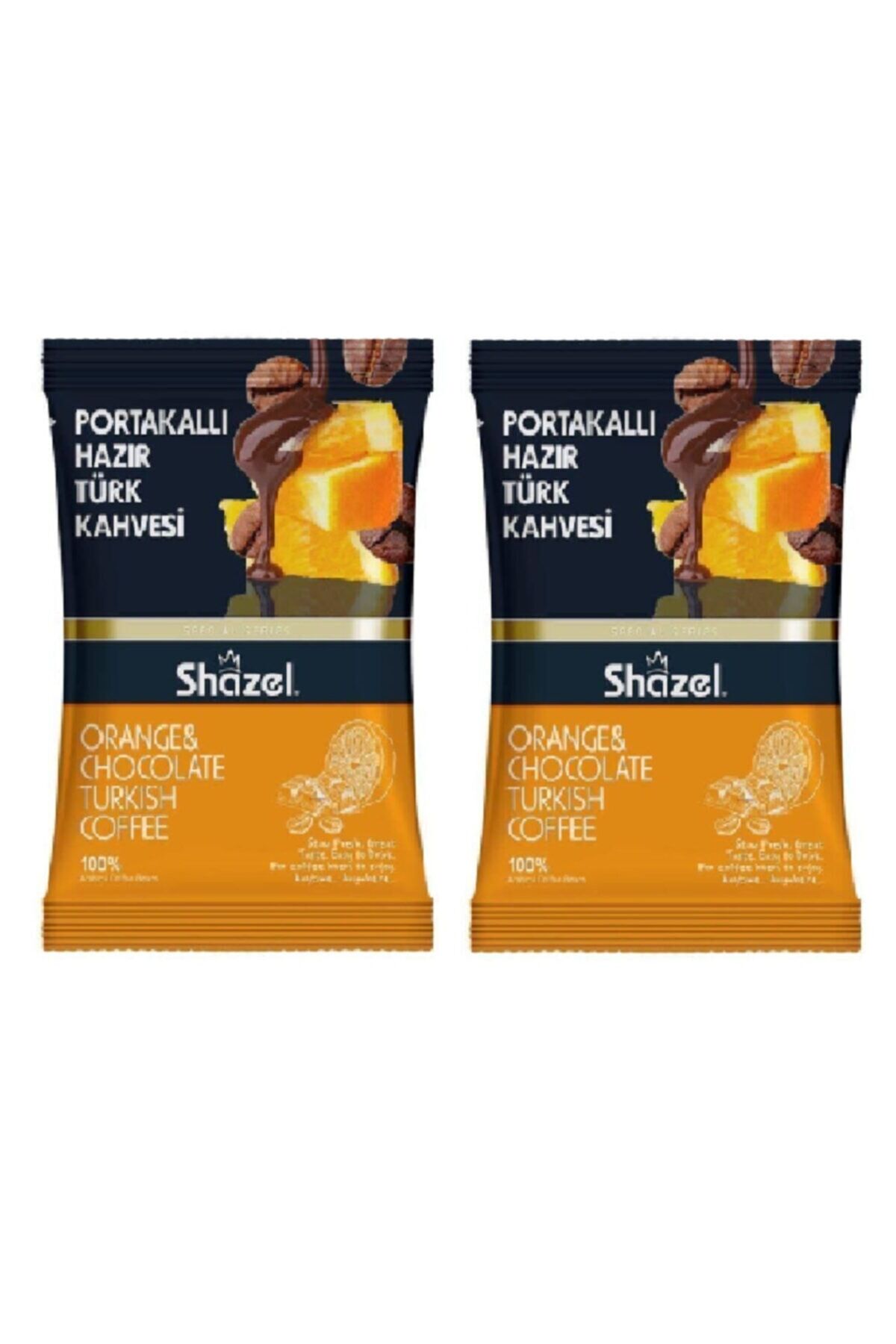 Shazel Portakallı Hazır Türk Kahvesi 100 gr x 2 Adet