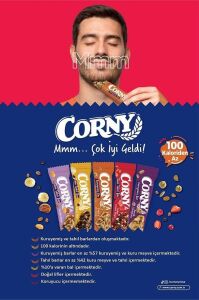 Corny Tam Tahıllı Bar Kakao Muz 17 gr x 24 Adet