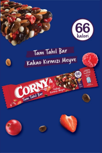 Corny Tam Tahıllı Bar Kakao Kırmızı Meyveli 17 gr x 12 Adet