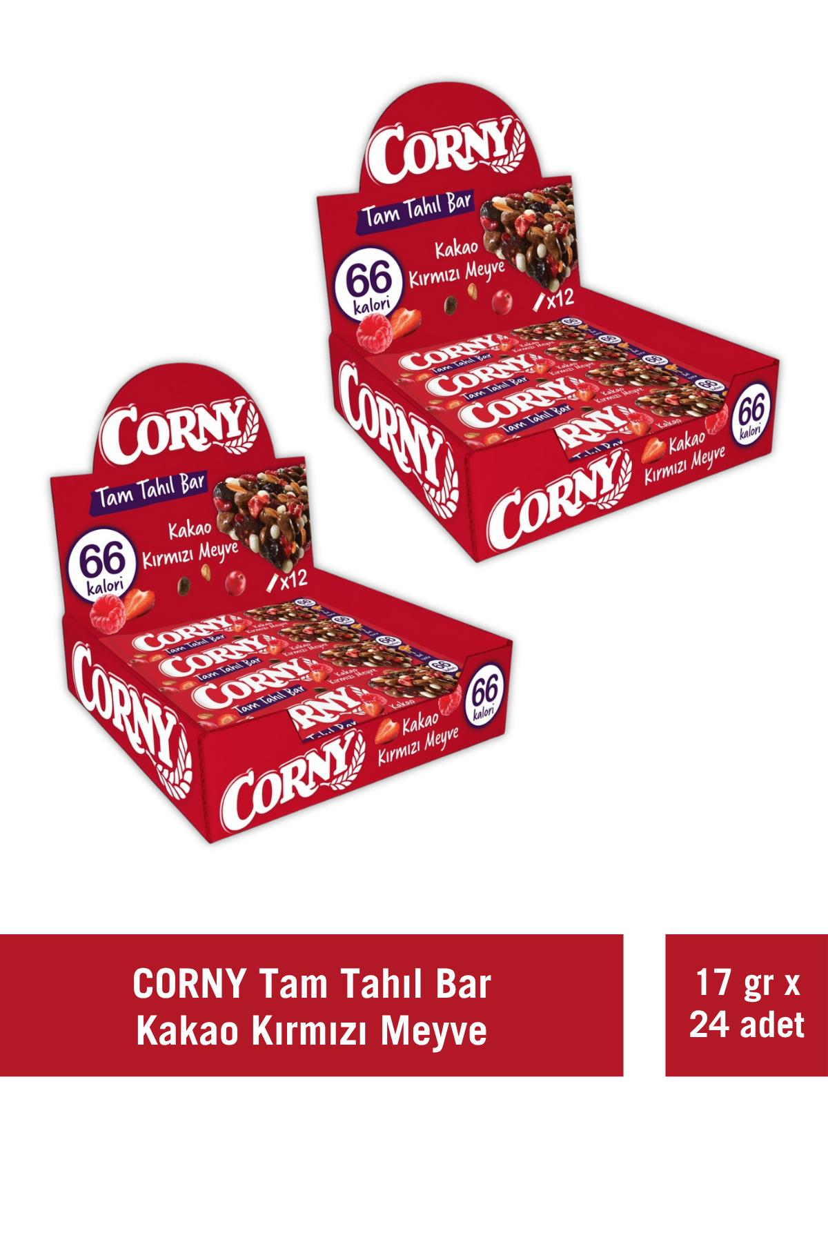 Corny Tam Tahıllı Bar Kakao Kırmızı Meyveli 17 gr x 24 Adet