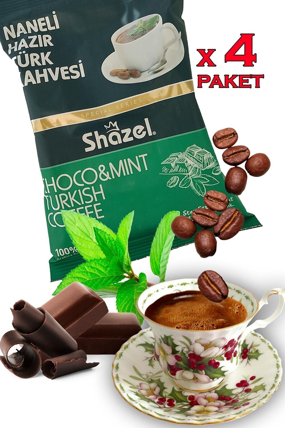 Shazel Naneli Hazır Türk Kahvesi 100 gr x 4 Adet