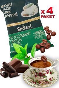 Shazel Naneli Hazır Türk Kahvesi 100 gr x 4 Adet