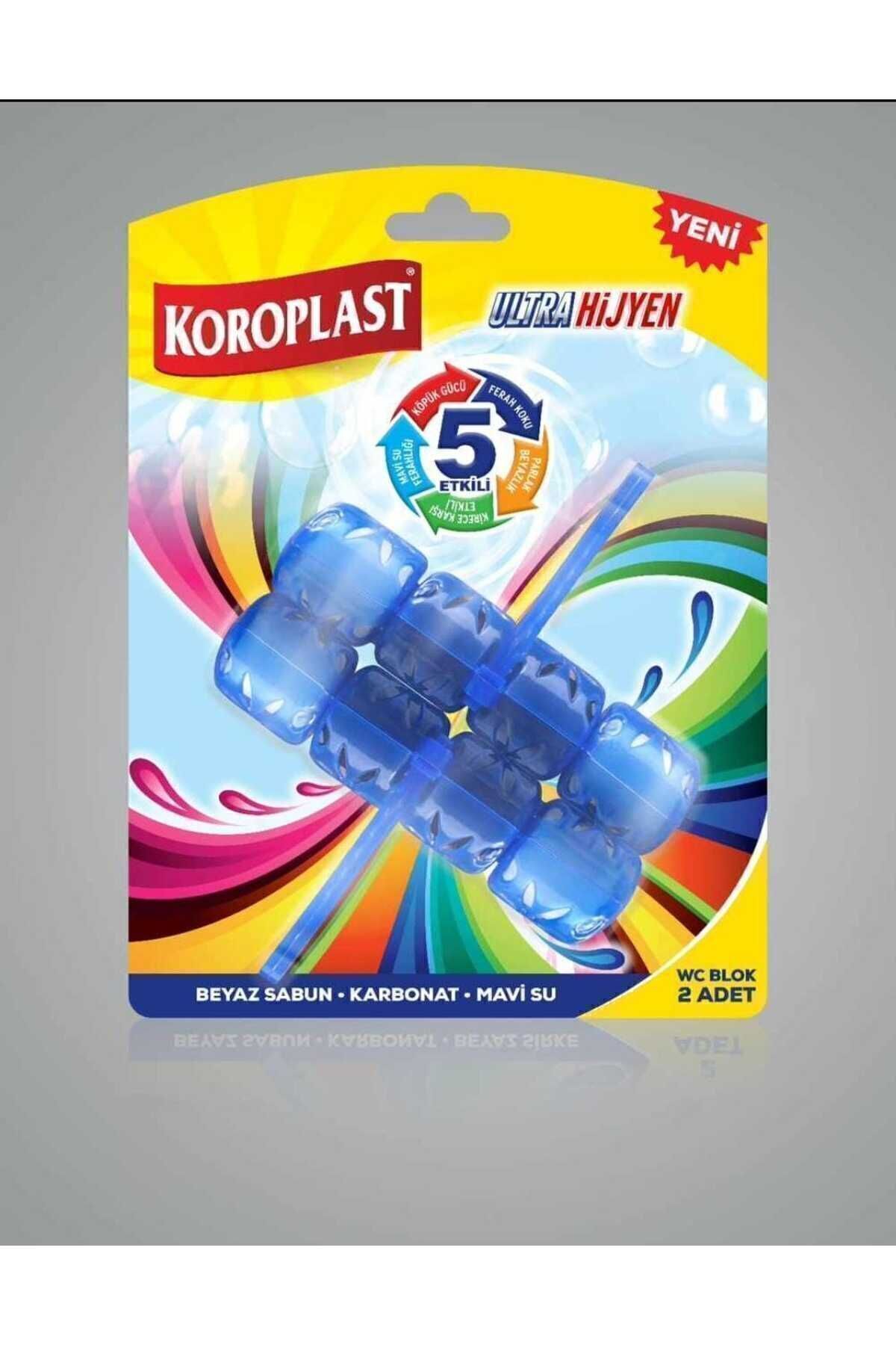 WC Blok 2'li Tuvalet Bloğu , Beyaz Sabun - Karbonat - Mavi Su