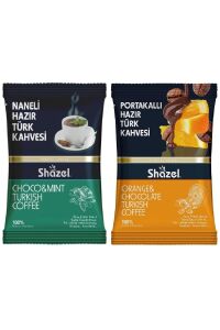 Shazel Naneli Ve Portakallı Hazır Türk Kahvesi 100 gr x 2 Adet
