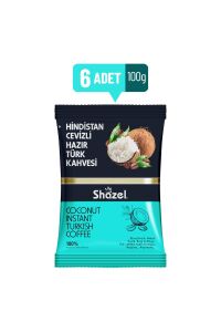 Shazel Hindistan Cevizli Hazır Türk Kahvesi 100 gr x 6 Adet