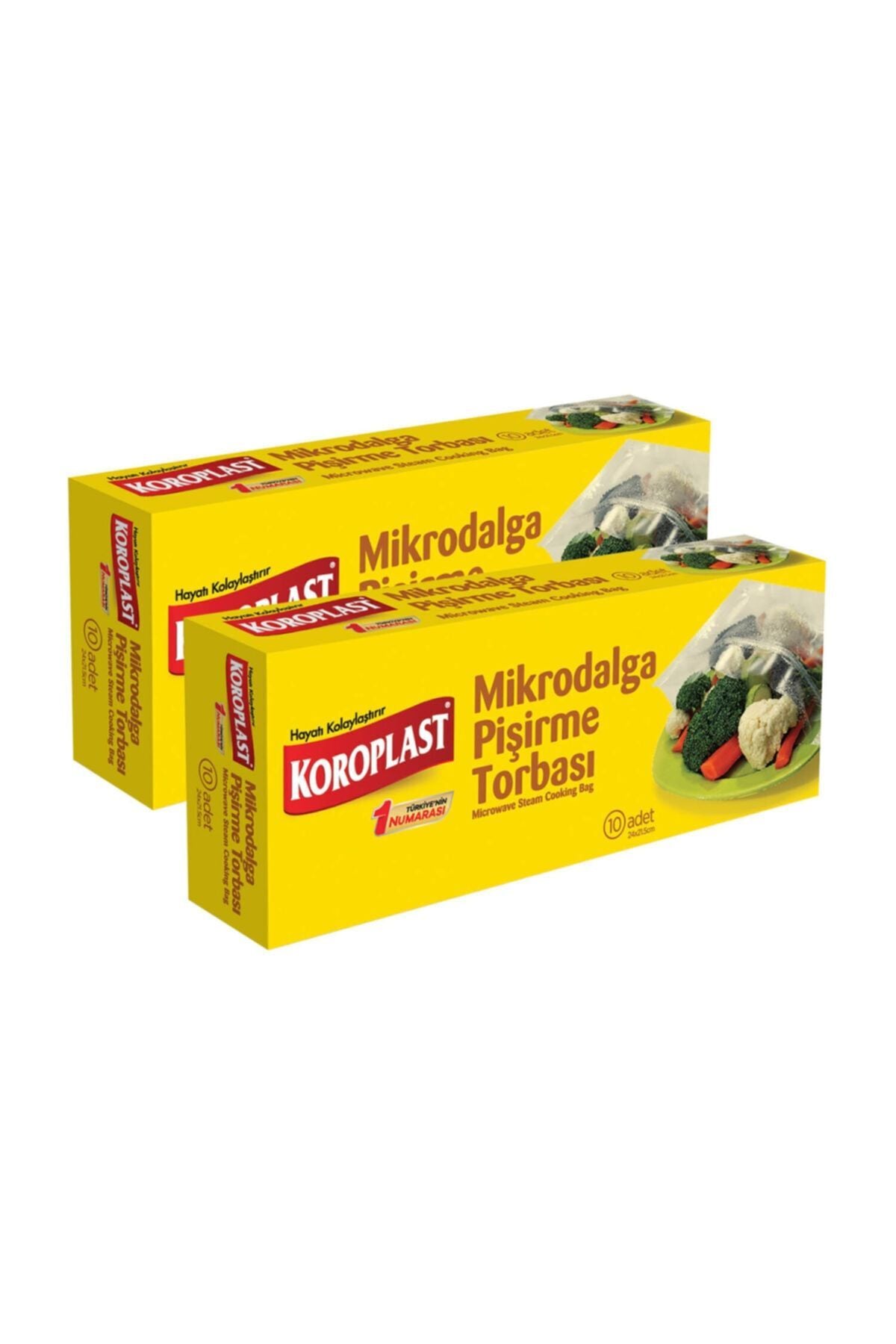 Mikrodalga Pişirme Torbası 24x21,5 Cm 10 Adet - 2'li