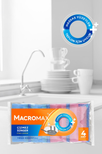 Macromax Çizmez Sünger 4'lü x 3 Adet