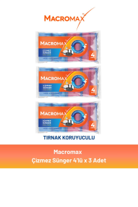 Macromax Çizmez Sünger 4'lü x 3 Adet