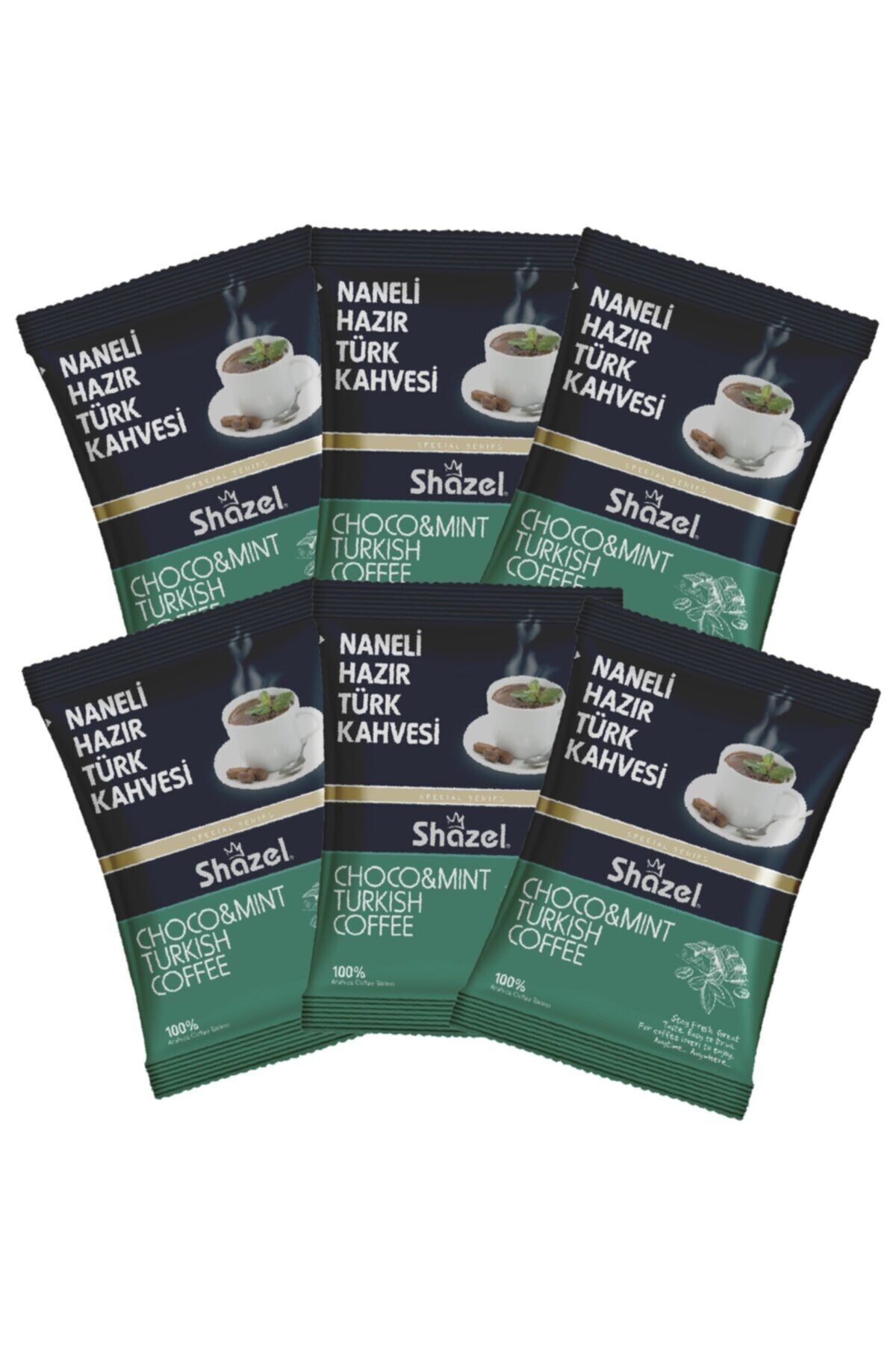Shazel Naneli Hazır Türk Kahvesi 100 gr x 6 Adet
