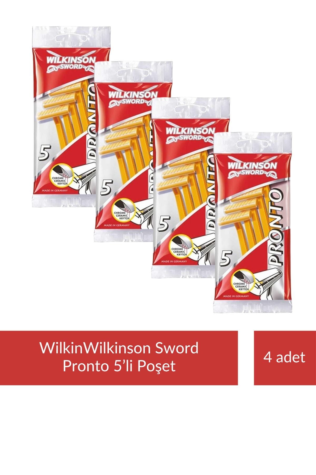 Wilkinson Sword Pronto Tek Bıçaklı 5li Poşet x 4 Paket