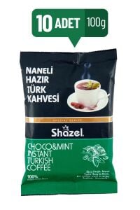 Shazel Naneli Hazır Türk Kahvesi 100 gr x 10 Adet