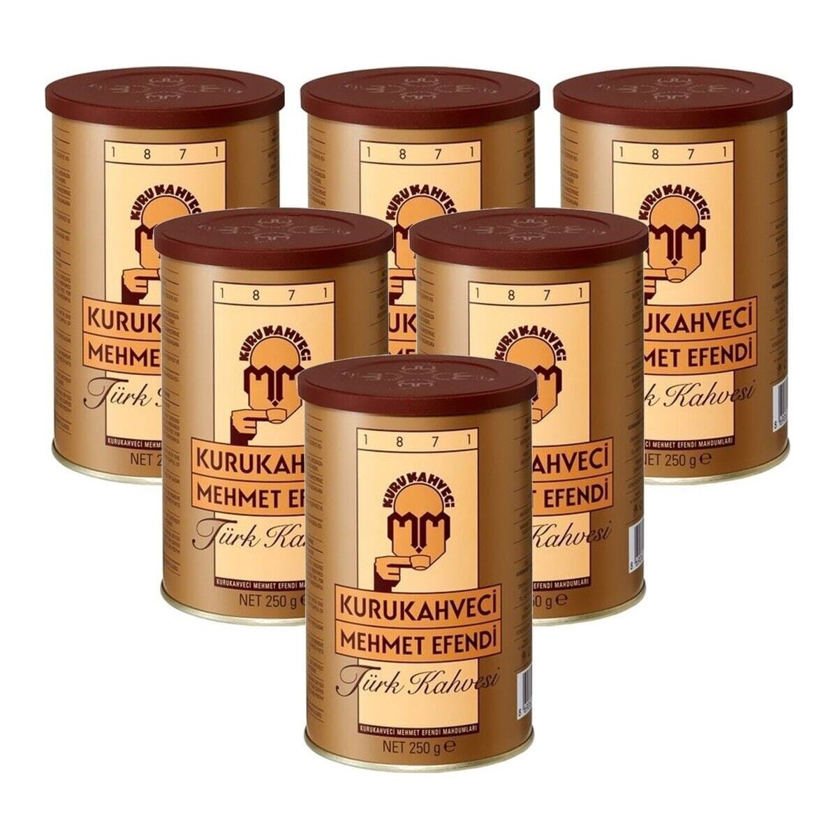 Mehmet Efendi Türk Kahvesi 250 G Teneke Ambalaj x 6 Adet