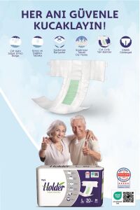 Holder Yetişkin Hasta Bezi Küçük Boy ( Small ) 30 x 2 Adet