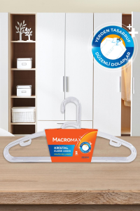 Macromax Kristal Elbise Askısı 5'li x 3 Adet
