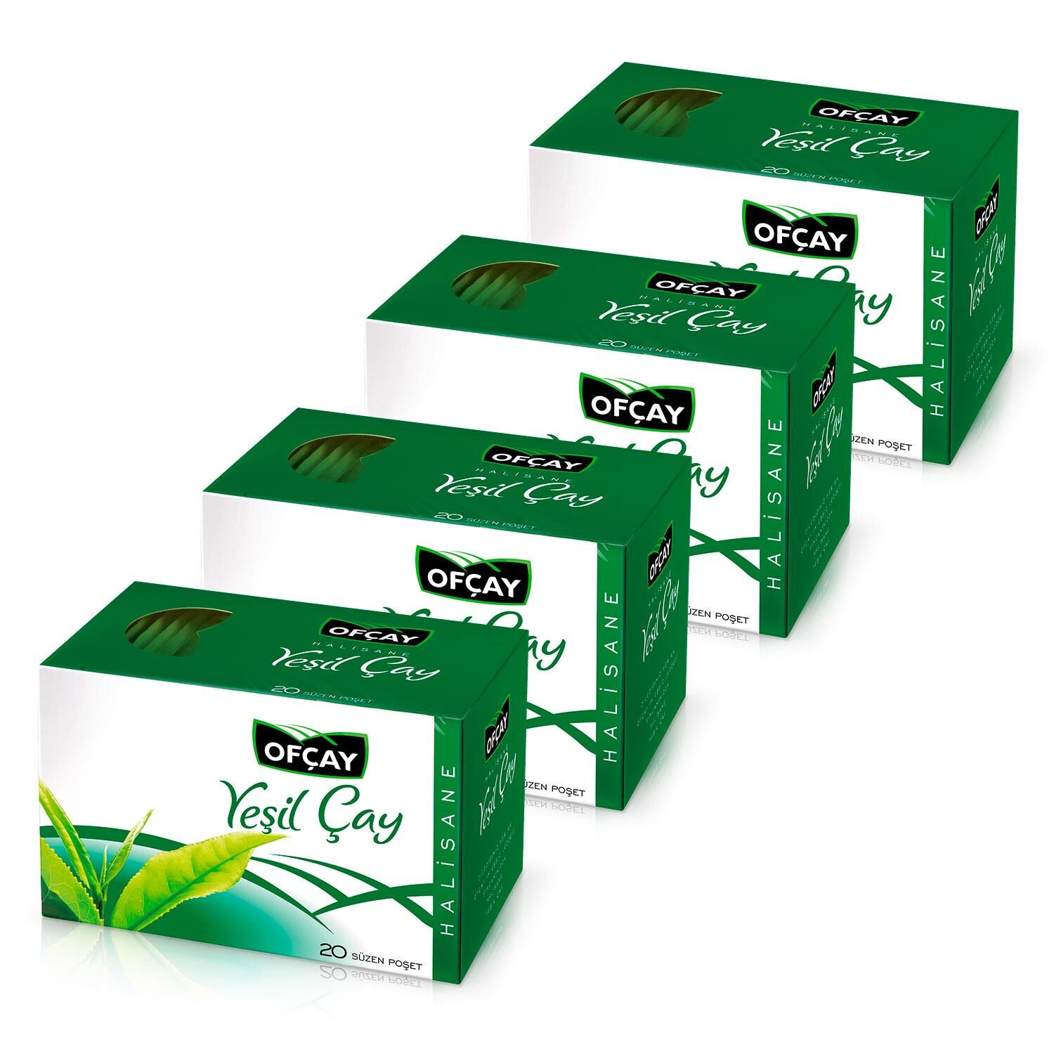 Ofçay Halisane Yeşil Çay 80 Adet (20 Adet x 4)