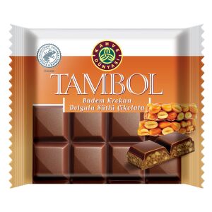 Kahve Dünyası Tambol Badem Krokan Dolgulu Sütlü Çikolata 100 gr x 6 Adet